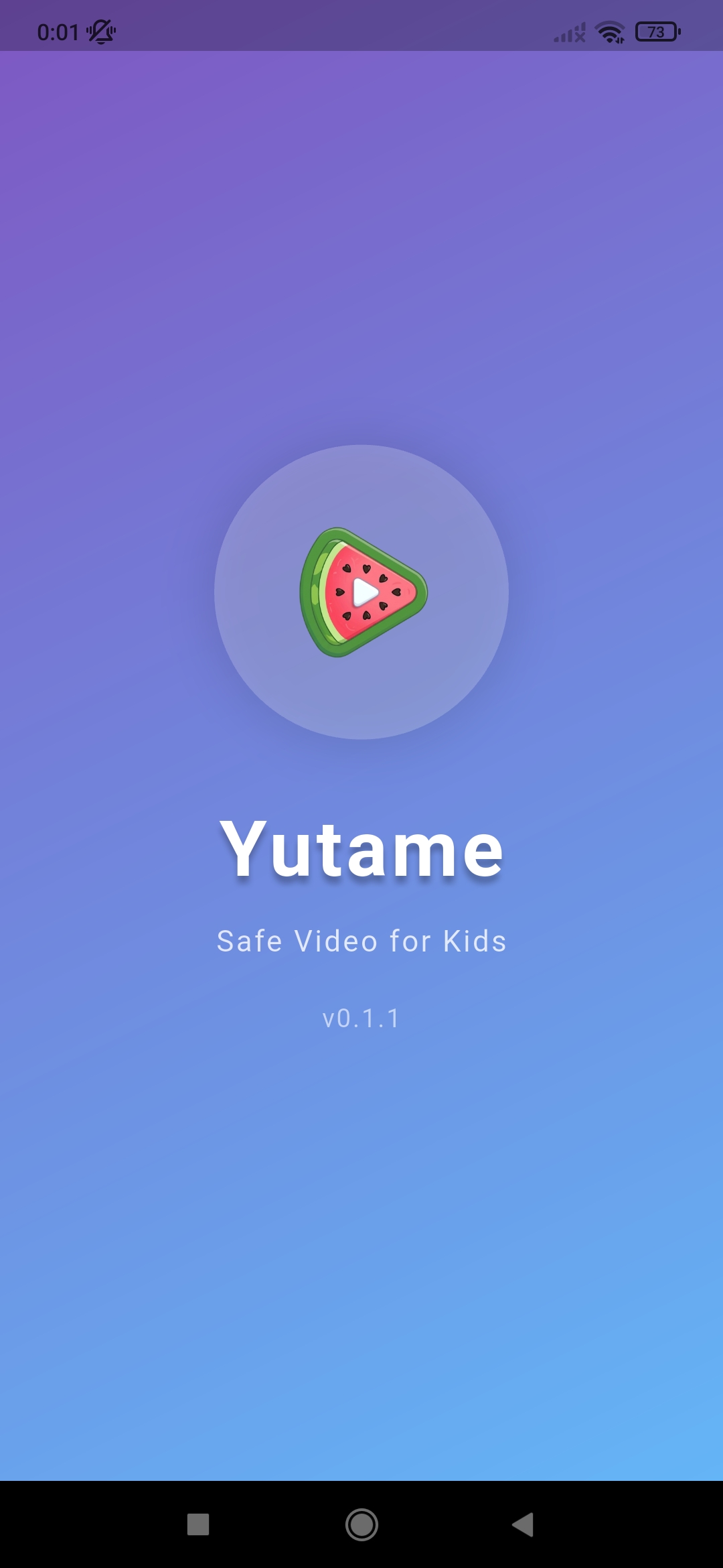 Yutame splash screen